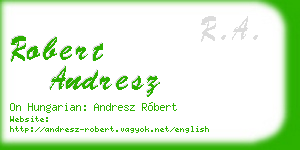 robert andresz business card